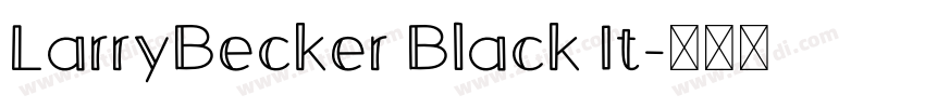 LarryBecker Black It字体转换